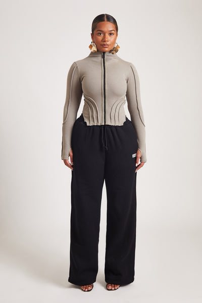 Ribbed Turtleneck - Moonlight