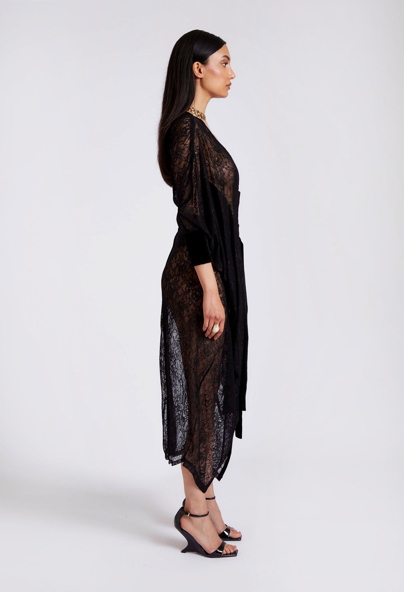 Draped Lace Tunic - Panther – BBXBRAND
