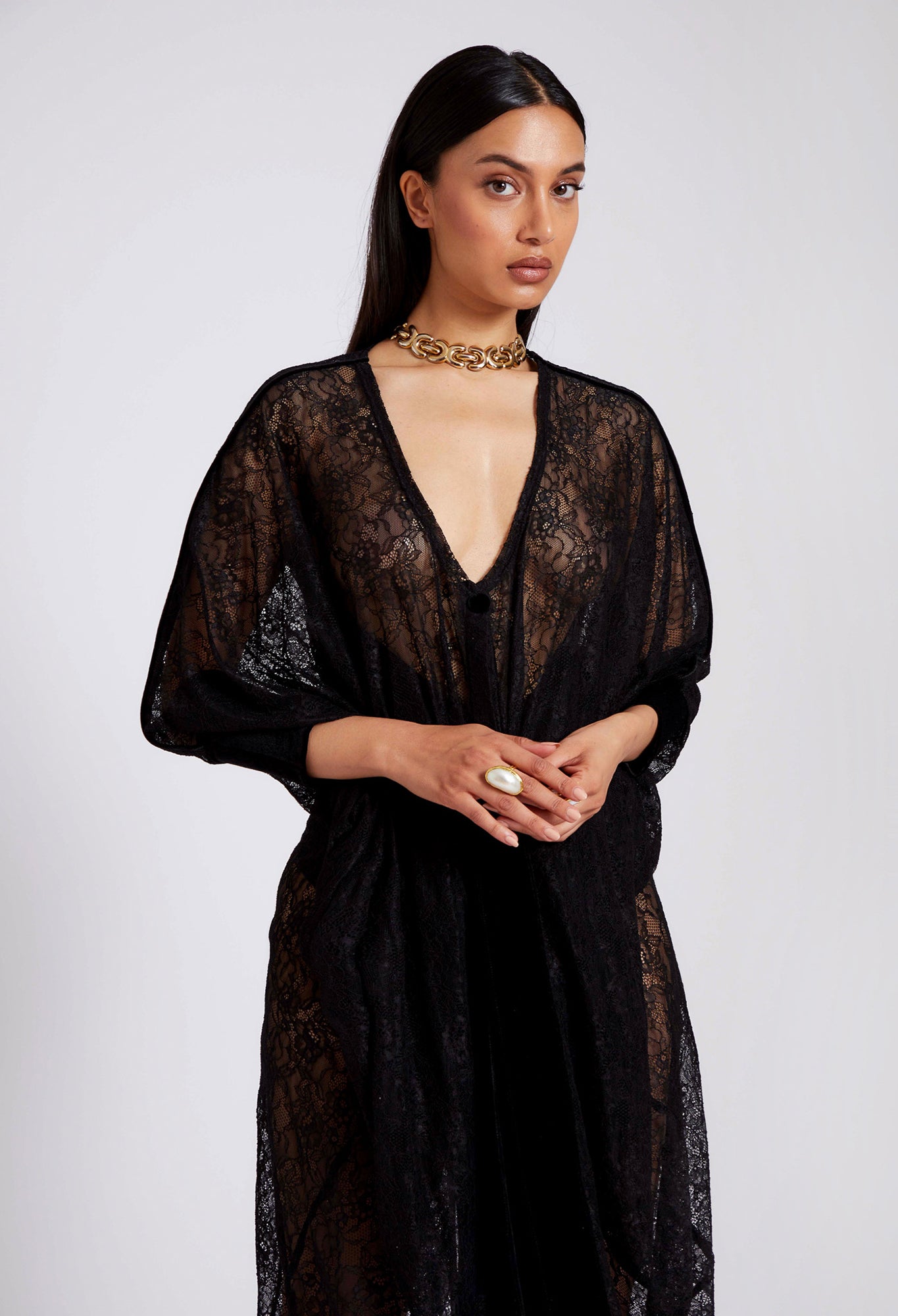 Draped Lace Tunic - Panther – BBXBRAND