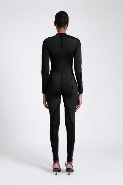 Skin Piped Catsuit - Panther