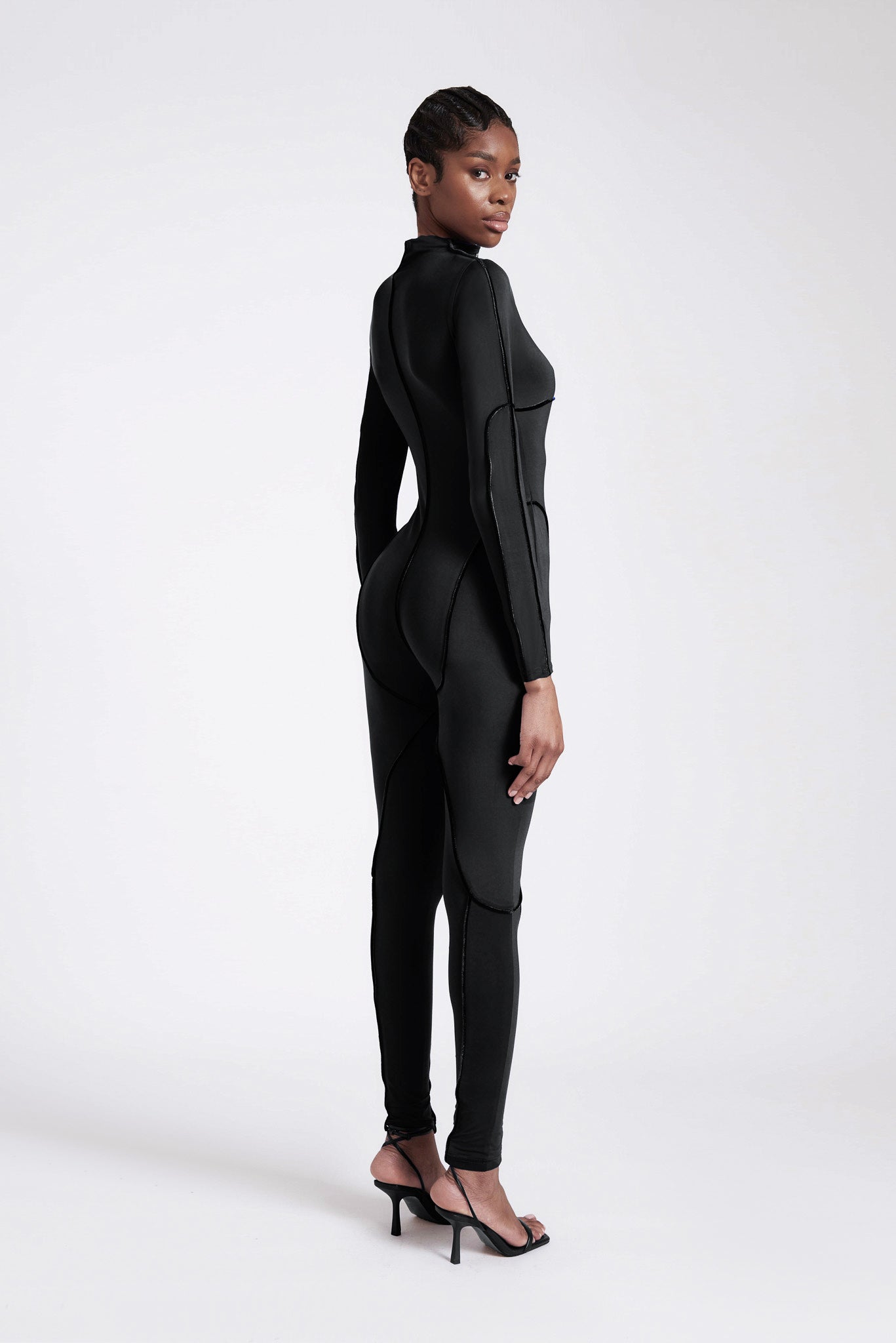 Skin Piped Catsuit - Panther