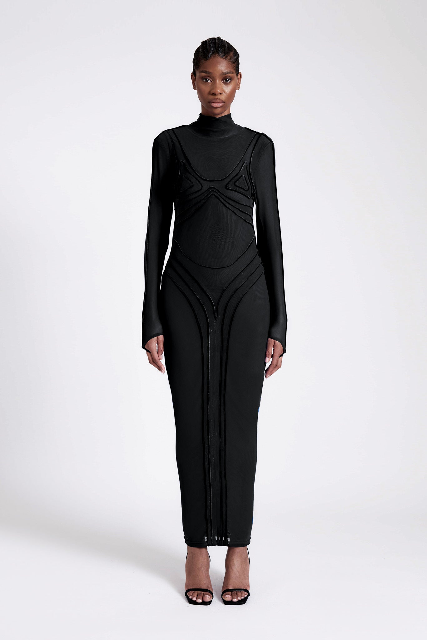 PRE ORDER Bodee Piped Mesh Maxi - Panther