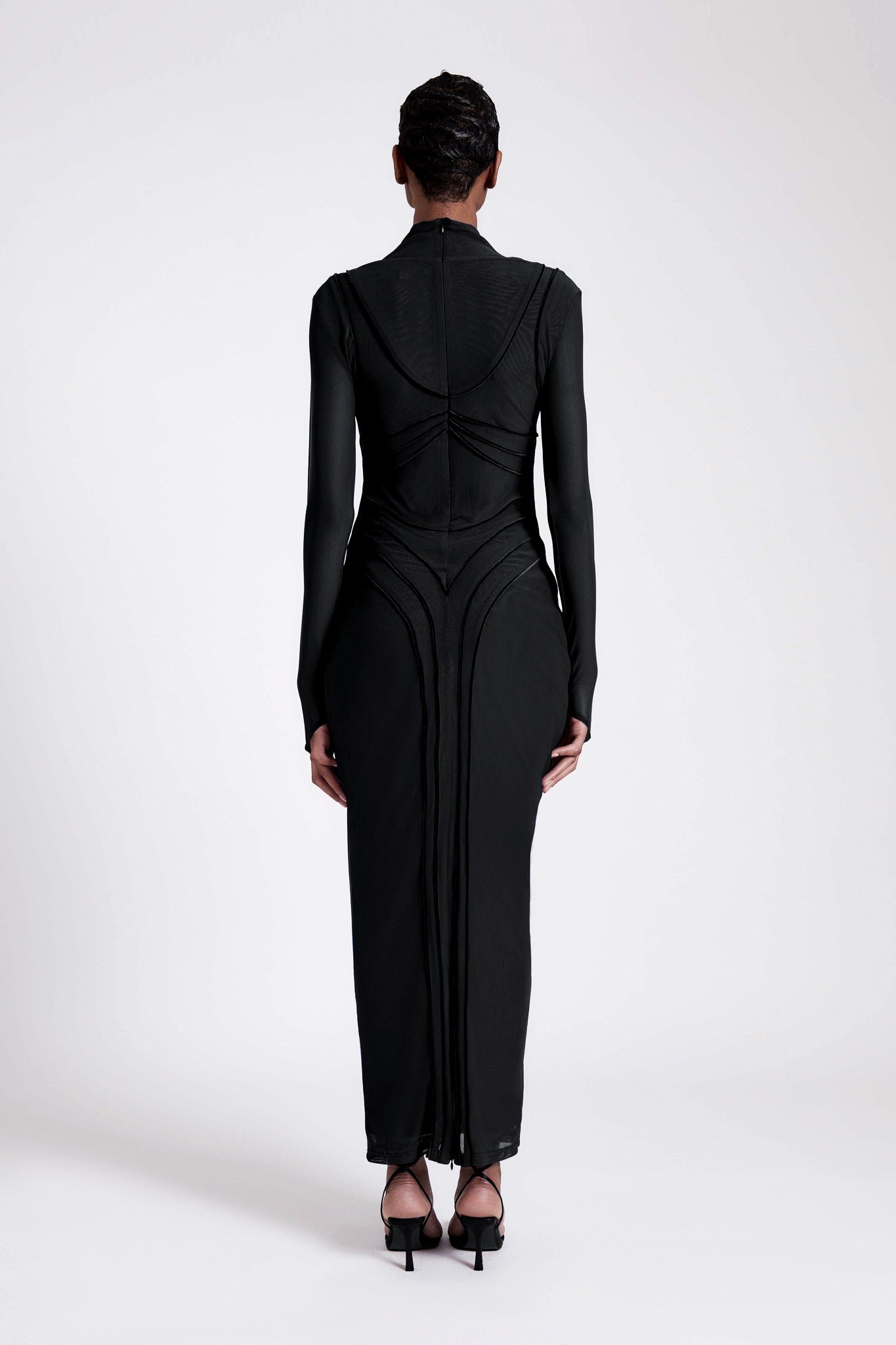 PRE ORDER Bodee Piped Mesh Maxi - Panther