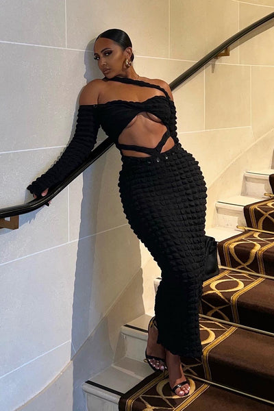 Twisted Bandeau Maxi - Panther