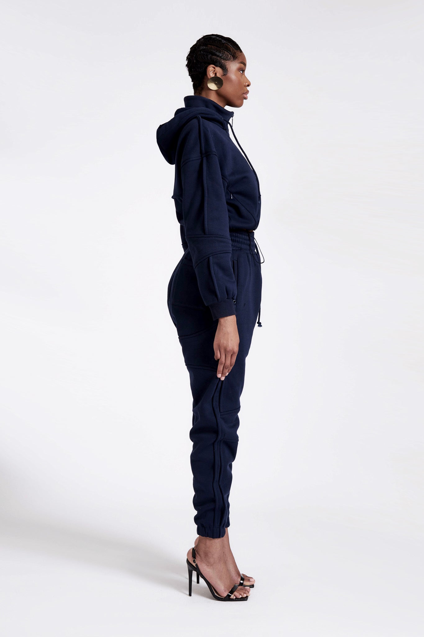 Slim Quilted Leg Joggers - Midnight