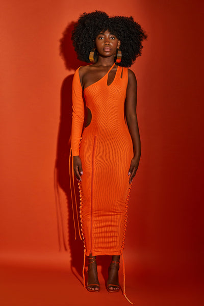 Asymmetric Mesh Maxi - Flame