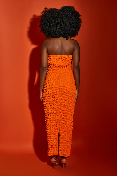 Twisted Bandeau Maxi - Flame