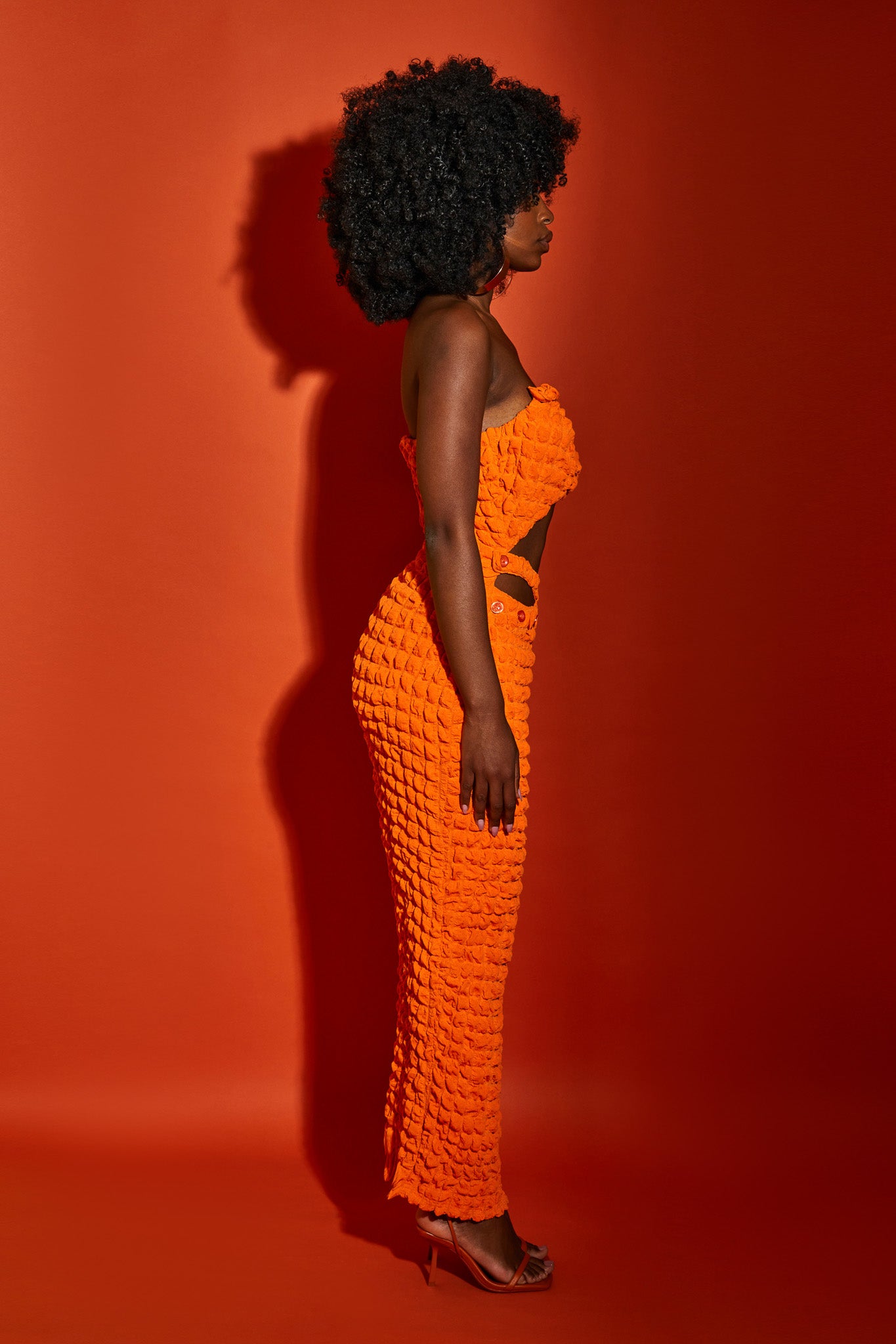 Twisted Bandeau Maxi - Flame