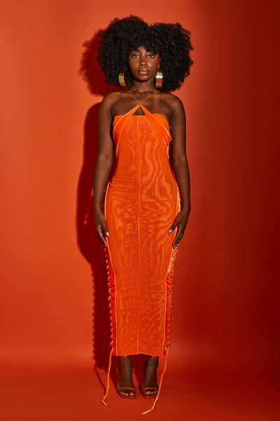 Velvet Mesh Maxi - Flame