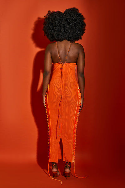 Velvet Mesh Maxi - Flame