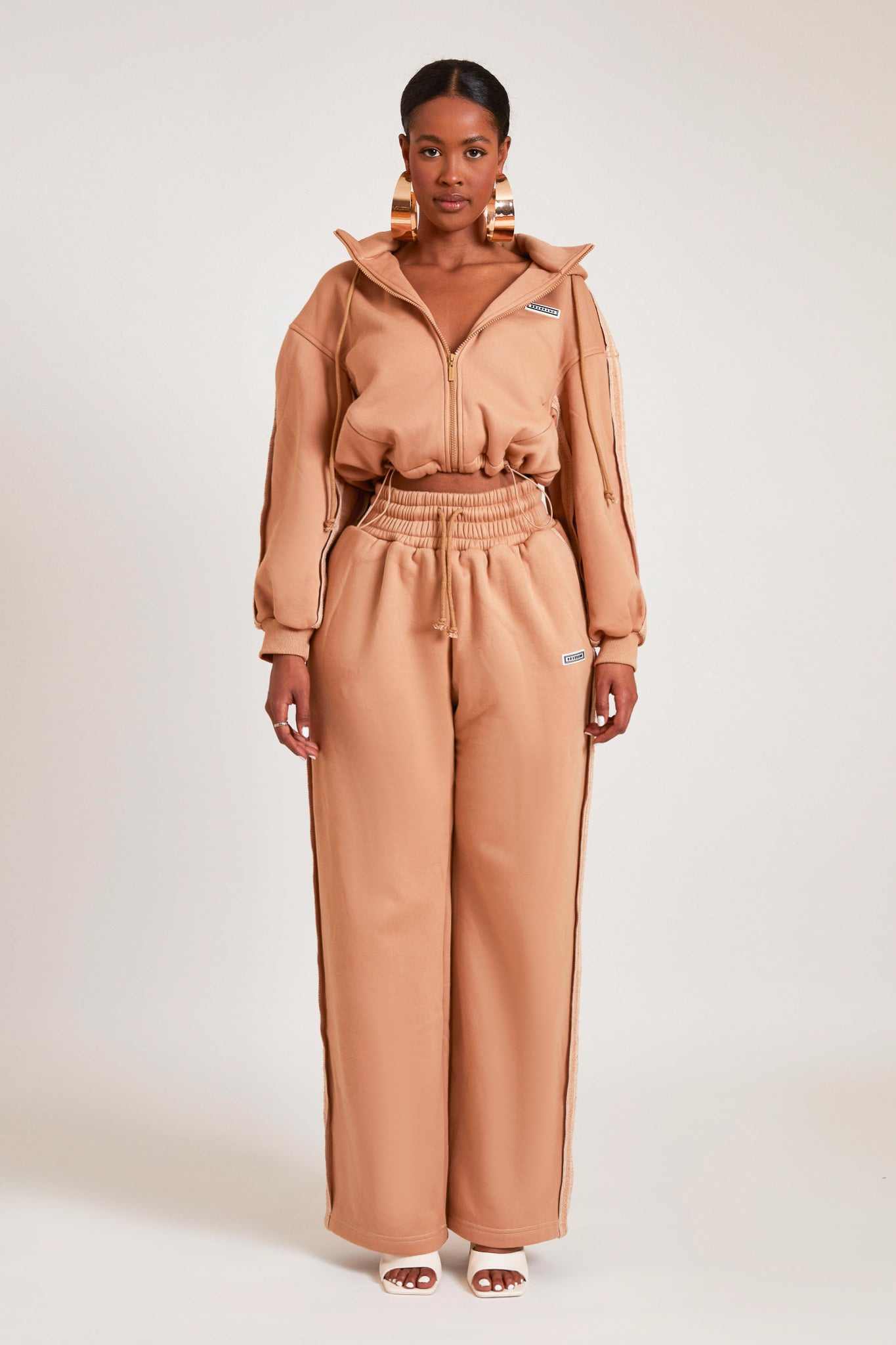 Zip-Up Hooded Jacket - Summer Sand