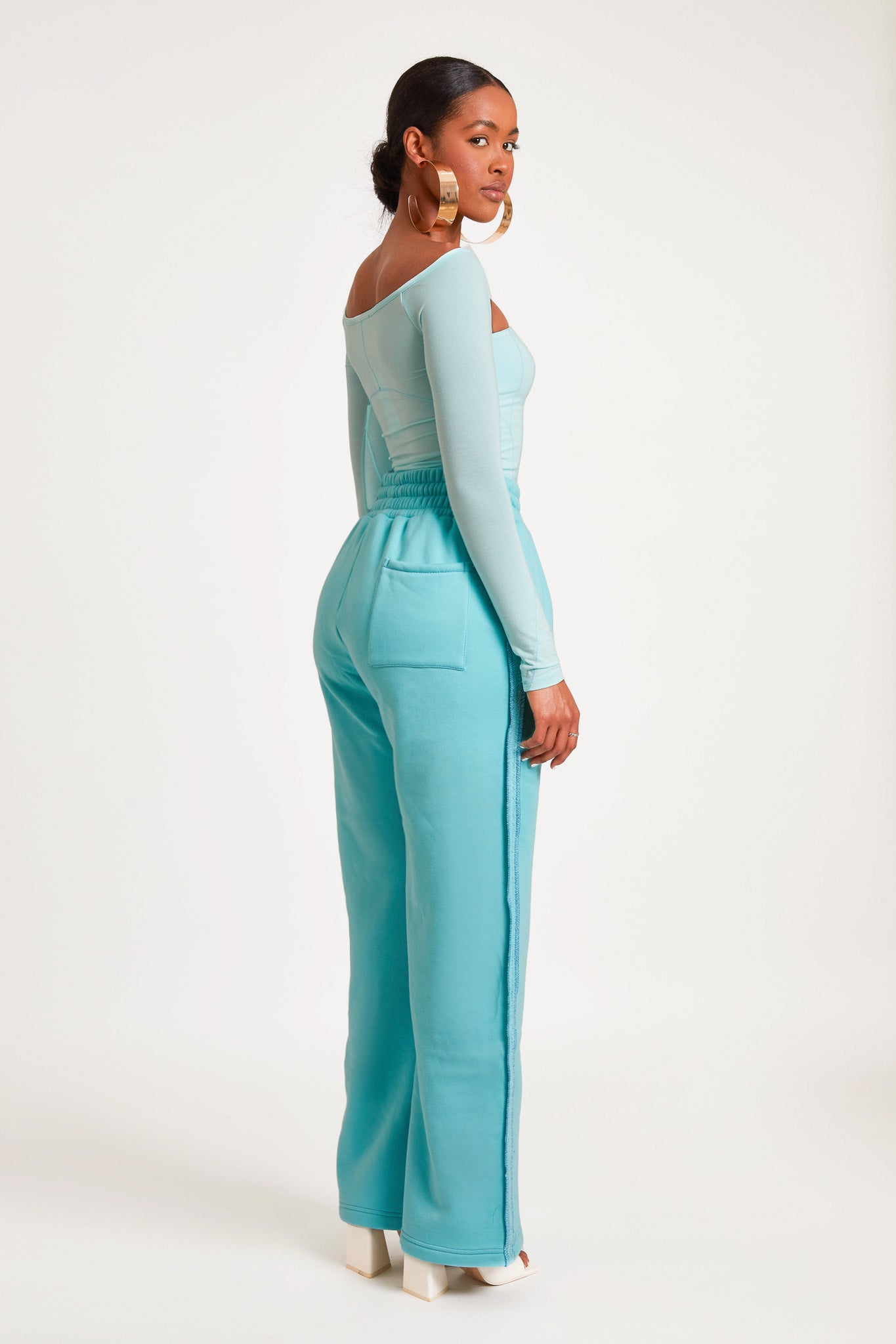 Straight Leg Joggers - Ocean