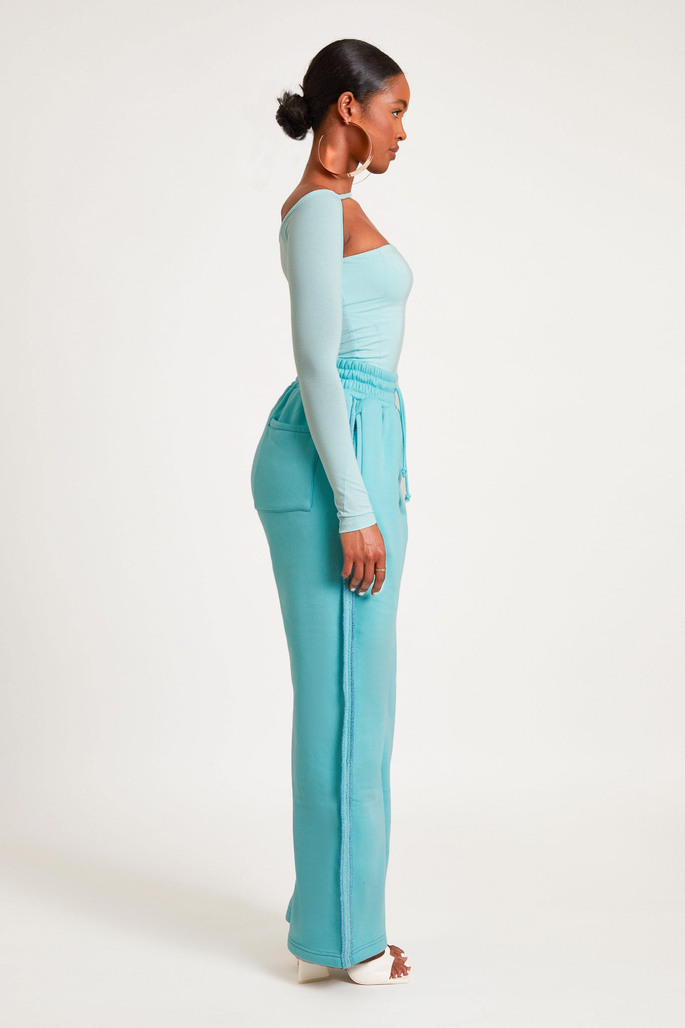 Straight Leg Joggers - Ocean