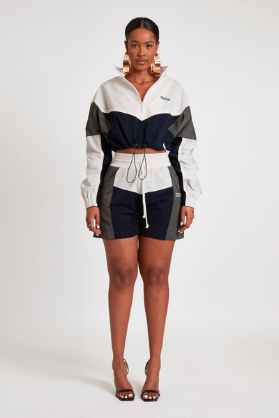 Shell Cropped Track Jacket - Summer Evening