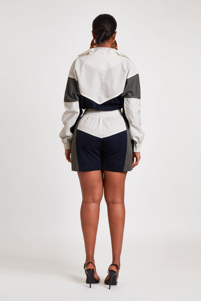 Shell Cropped Track Jacket - Summer Evening