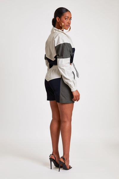 Shell Cropped Track Jacket - Summer Evening