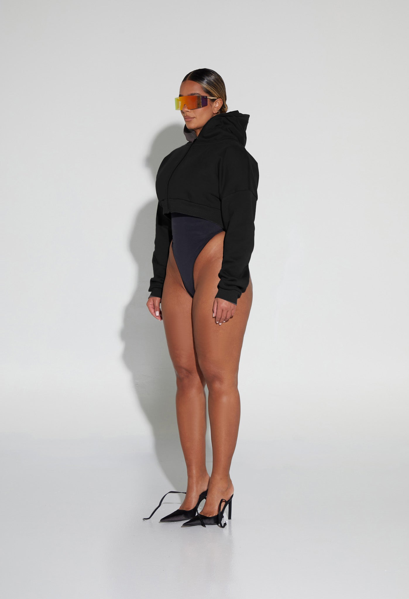 Cropped Zip-Up Hooded Jacket - Panther – BBXBRAND Cropped Zip-Up Hooded Jacket - Panther – BBXBRAND