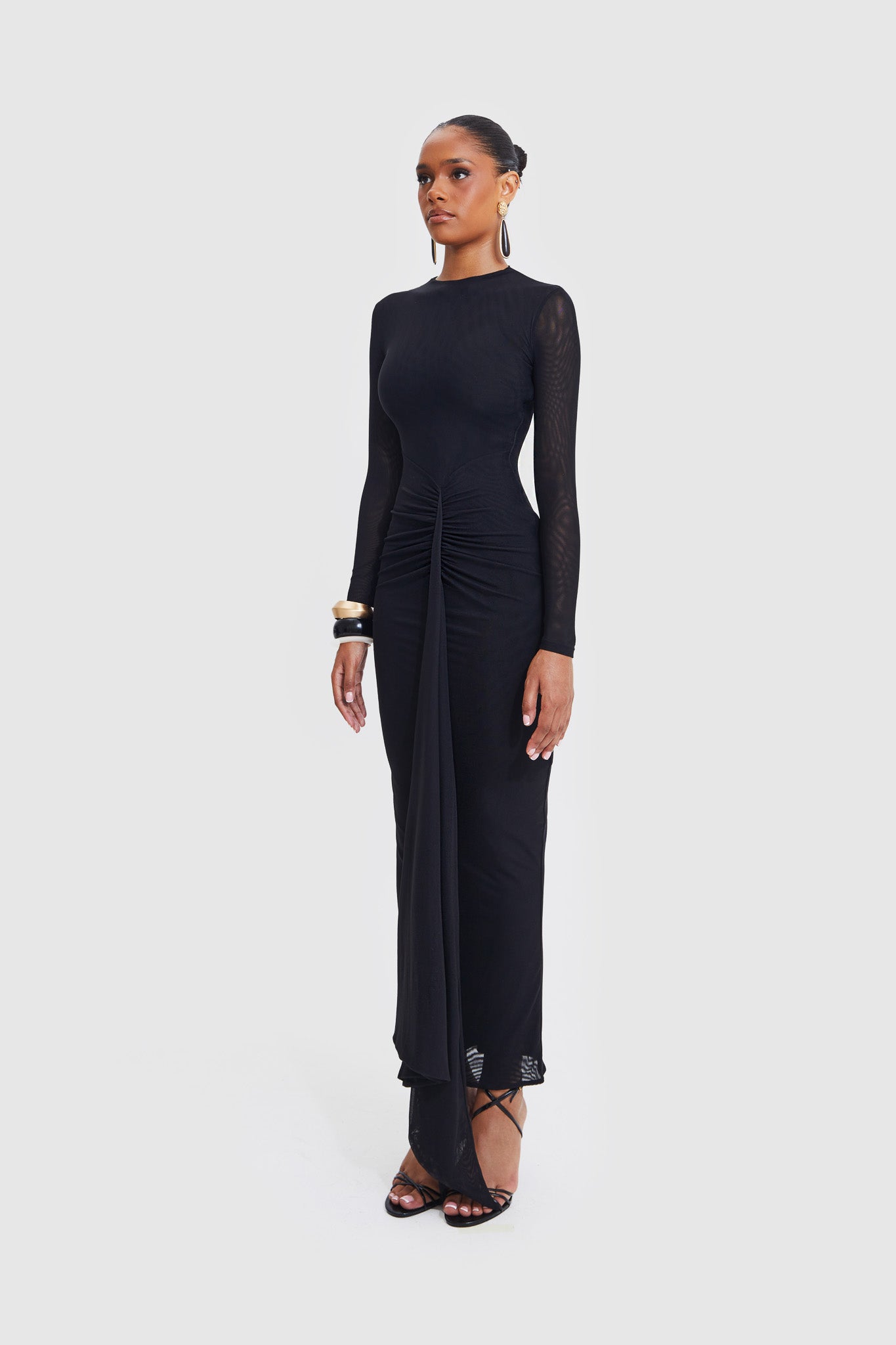 Aluya Mesh Dress - Black