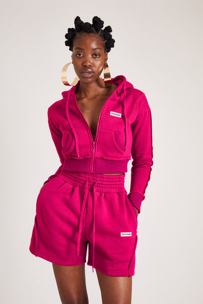 Dragonfruit Cropped Hoodie