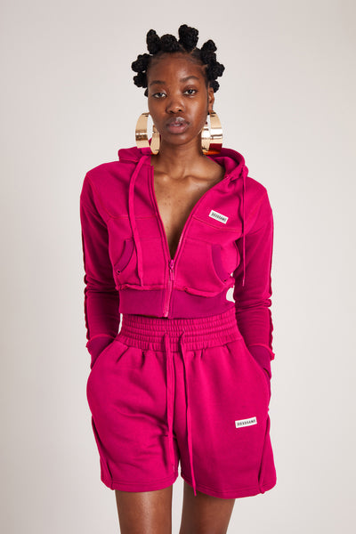 Dragonfruit Cropped Hoodie
