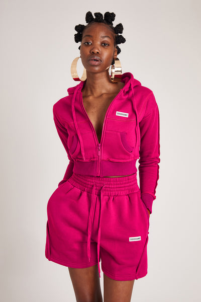 Dragonfruit Cropped Hoodie