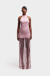 Zuma Ruched Tassel Maxi - Rose