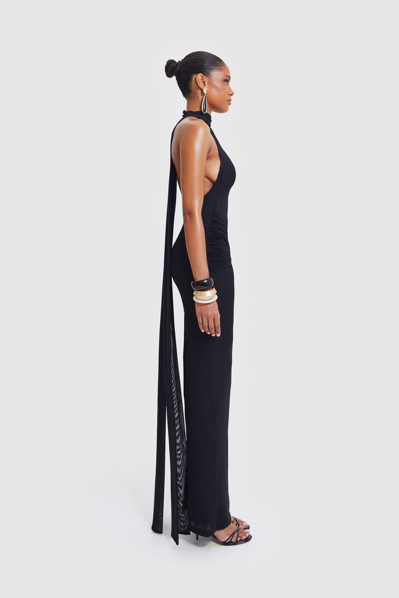 Naomi Open Back Dress - Black – BBXBRAND