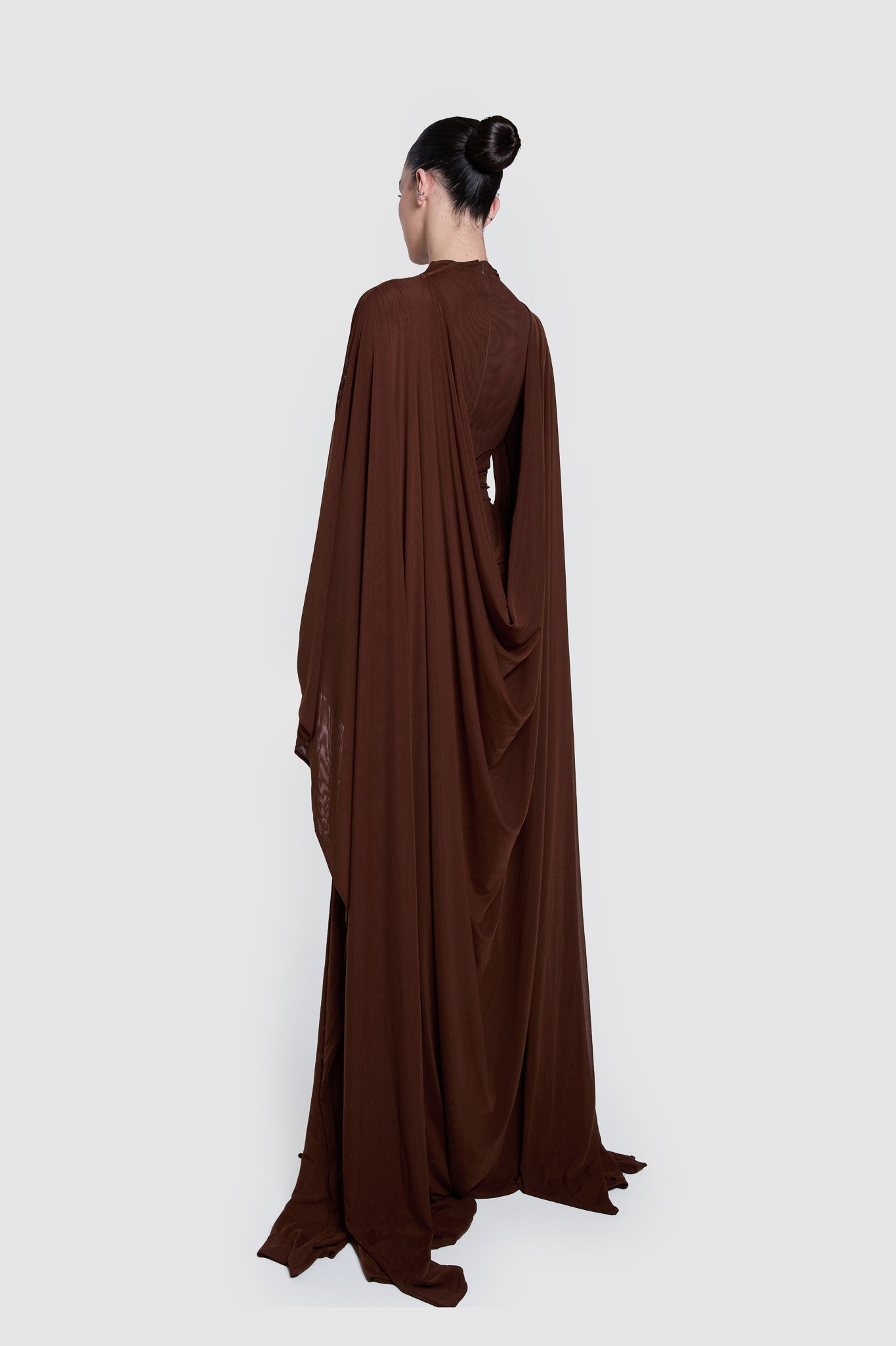 Bibiy【MELINDA CAPE】 Heavy Cady Embellished Cape Mini Dress in Blue – Roland Mouret