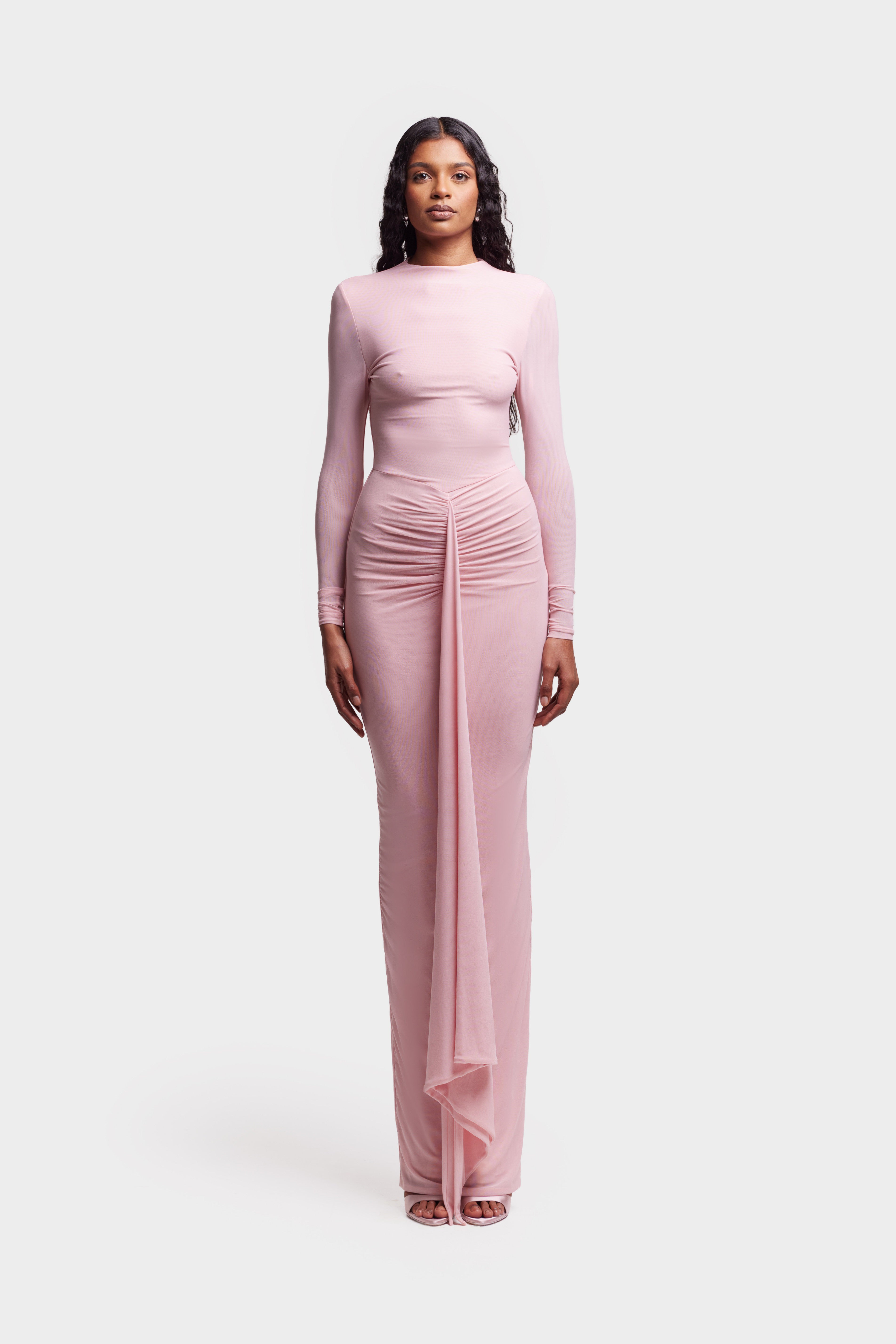 Aluya Mesh Dress - Rose