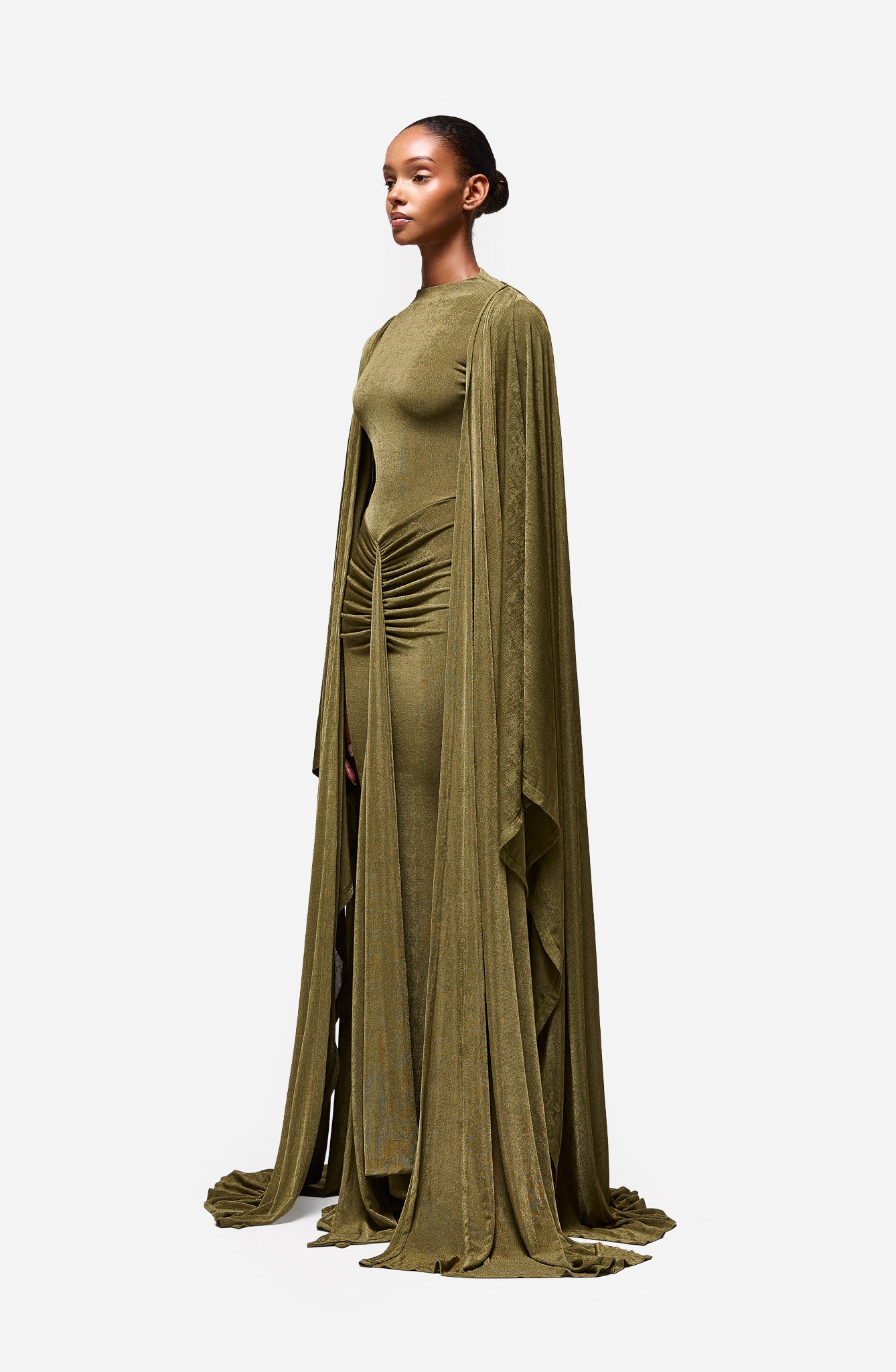 Aluya Draped Cape - Dirty Martini