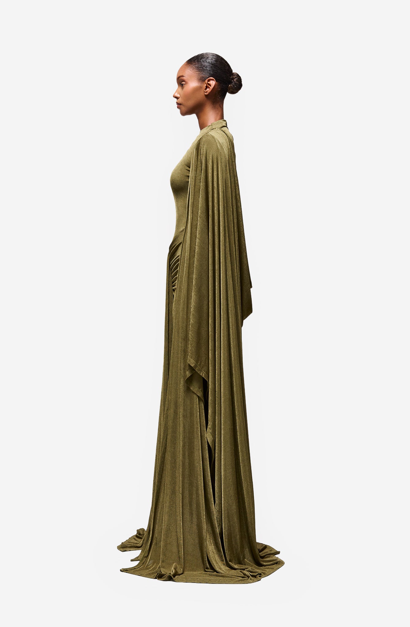 Aluya Draped Cape - Dirty Martini