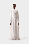 Aluya Mesh Draped Cape - White