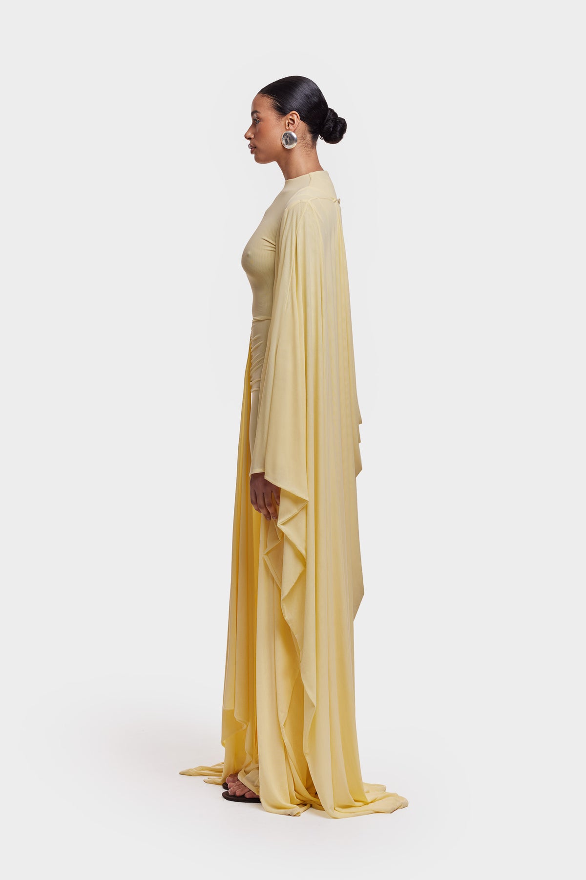 Aluya Mesh Draped Cape - Butter Yellow – BBXBRAND