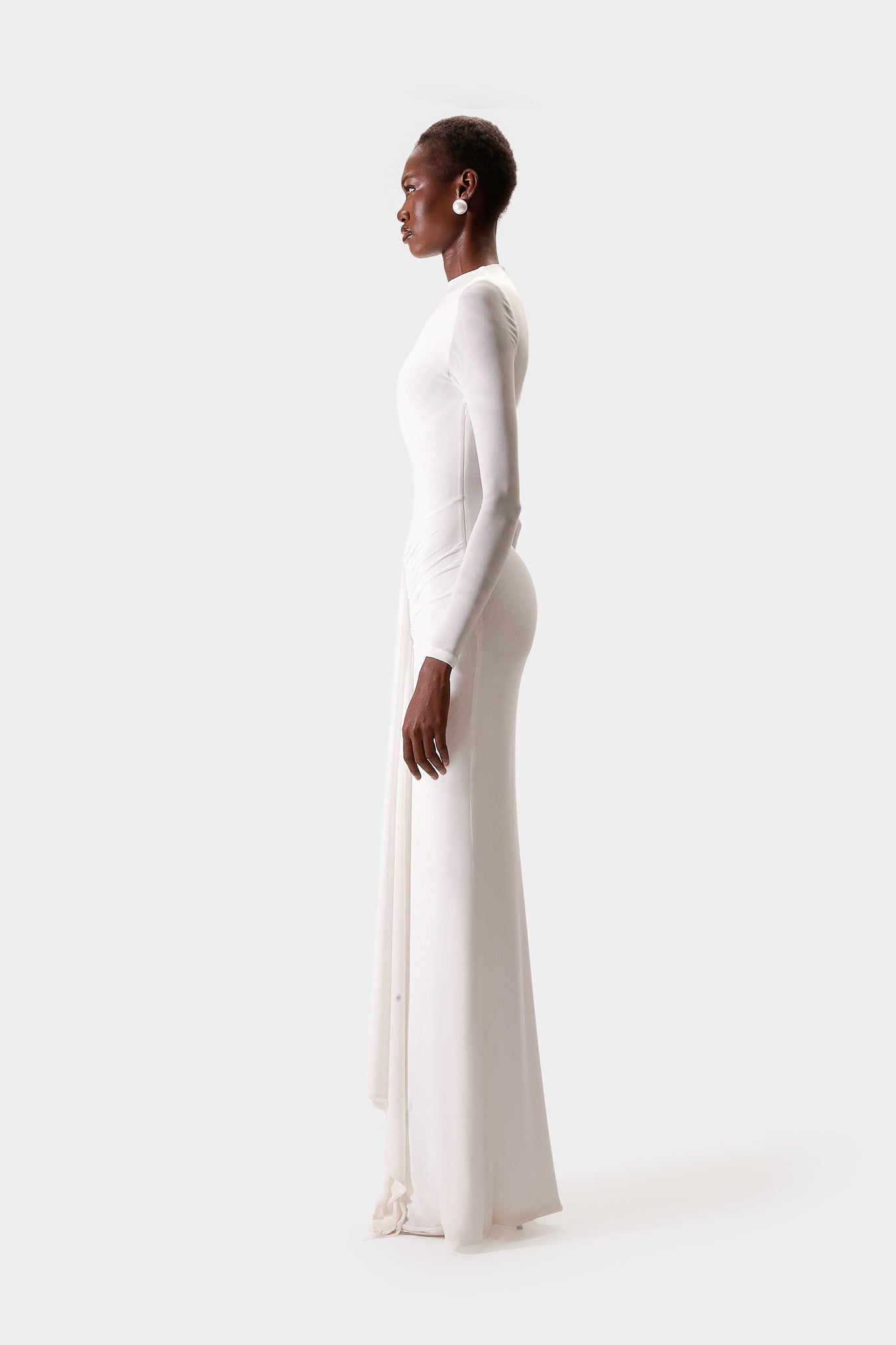 Aluya Mesh Dress - White