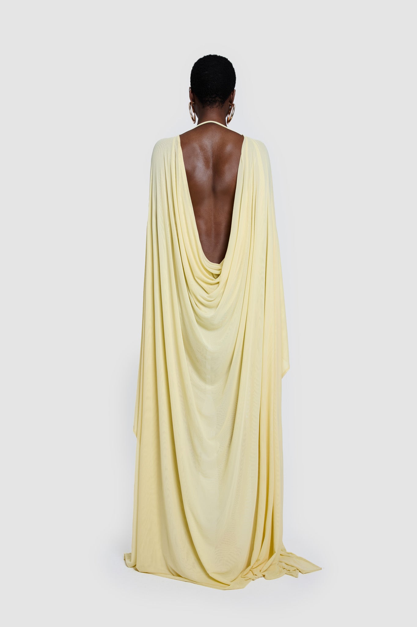 PRE ORDER Aluya Mesh Draped Cape - Soft Limone – BBXBRAND
