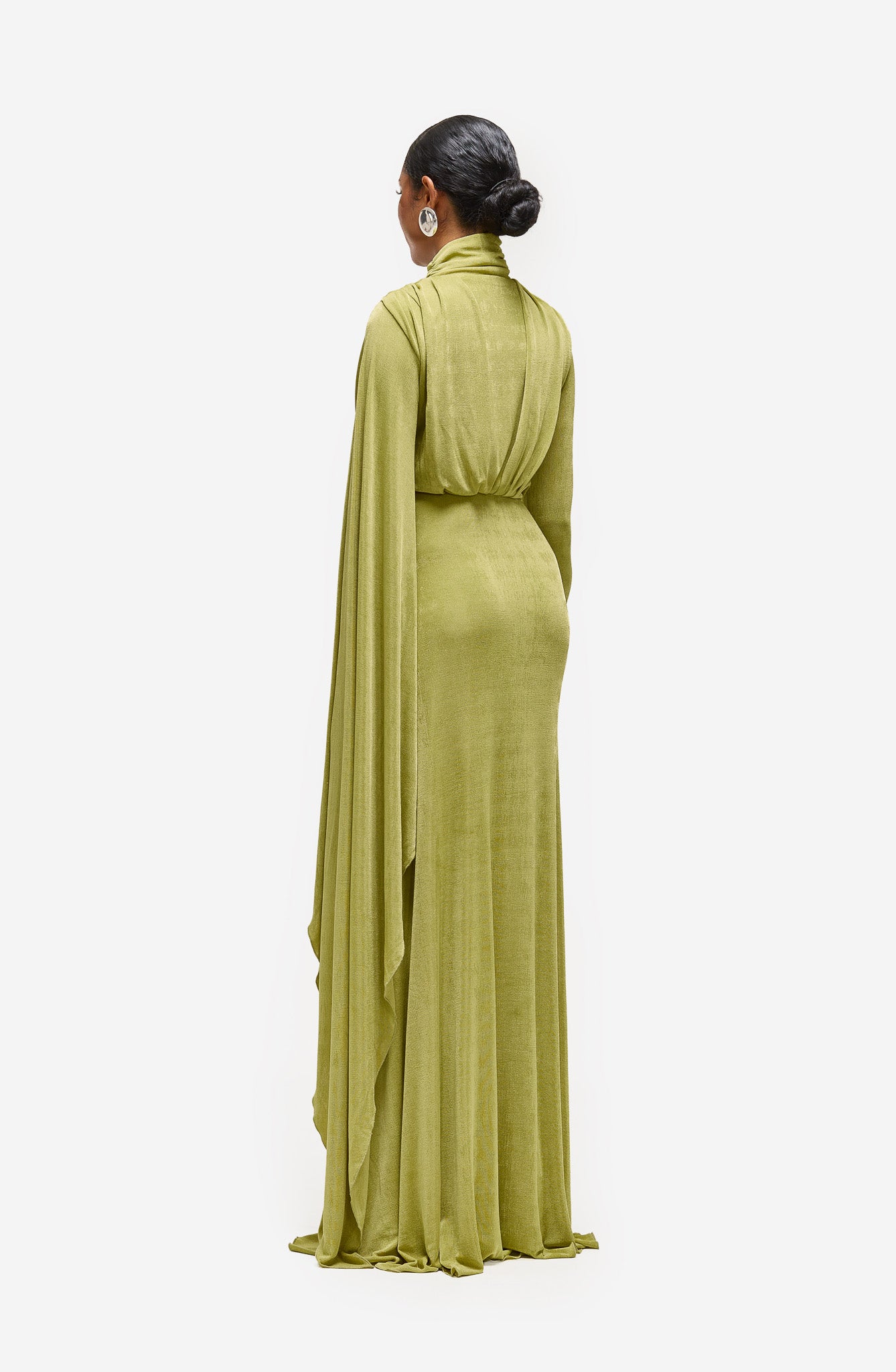 Asymmetric Draped Maxi - Sage