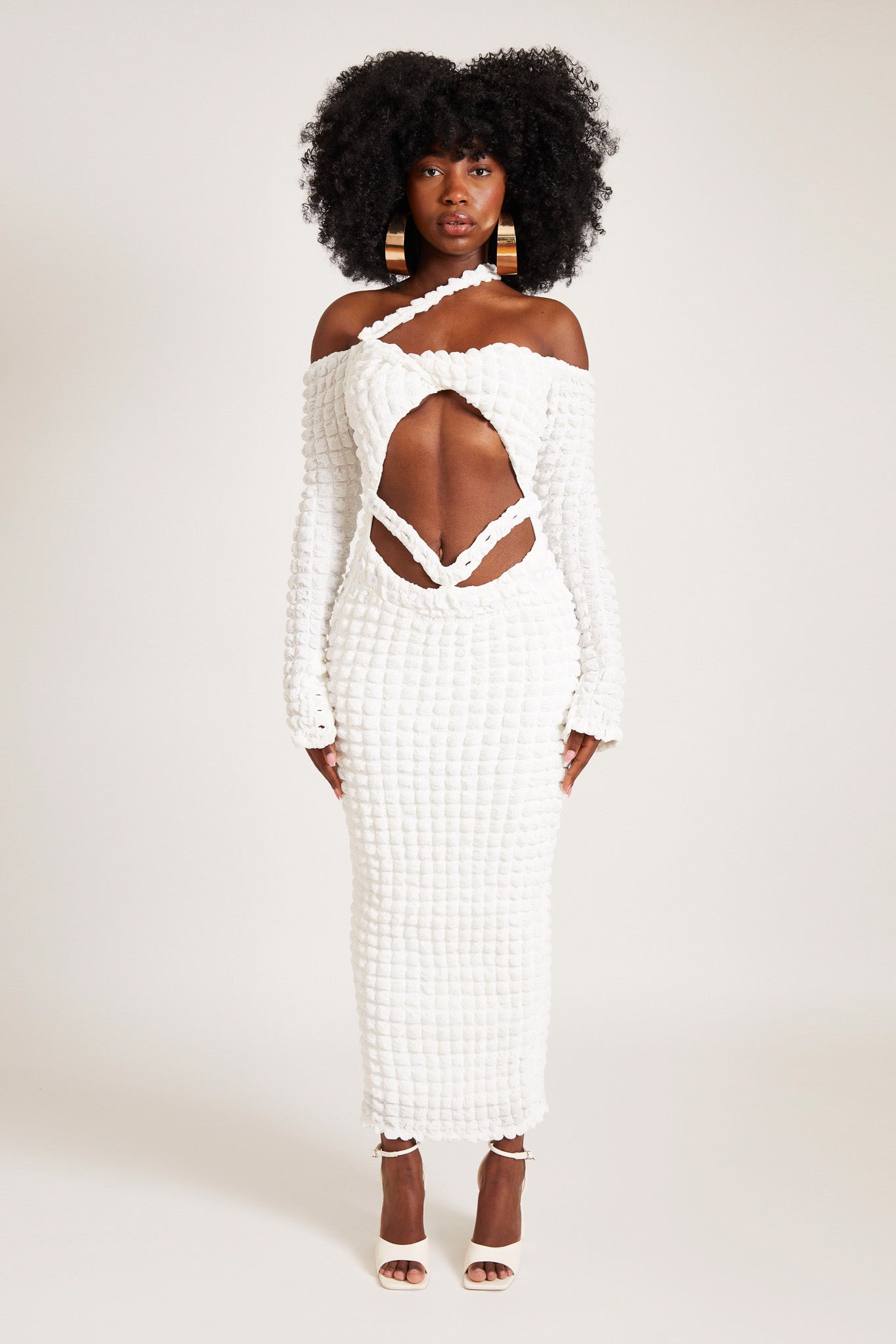 Twisted Bandeau Maxi - Yacht White