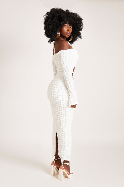 Twisted Bandeau Maxi - Yacht White