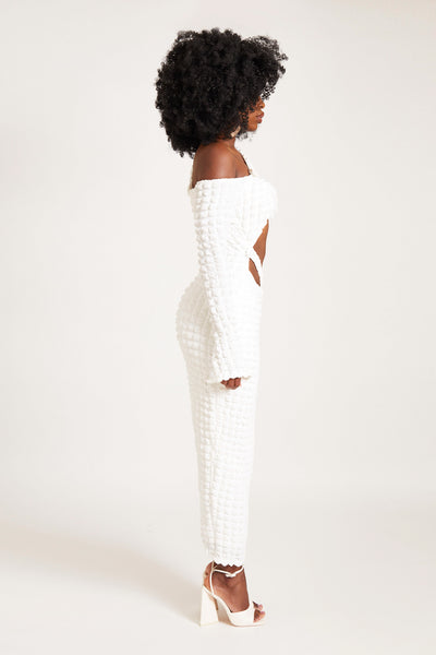 Twisted Bandeau Maxi - Yacht White