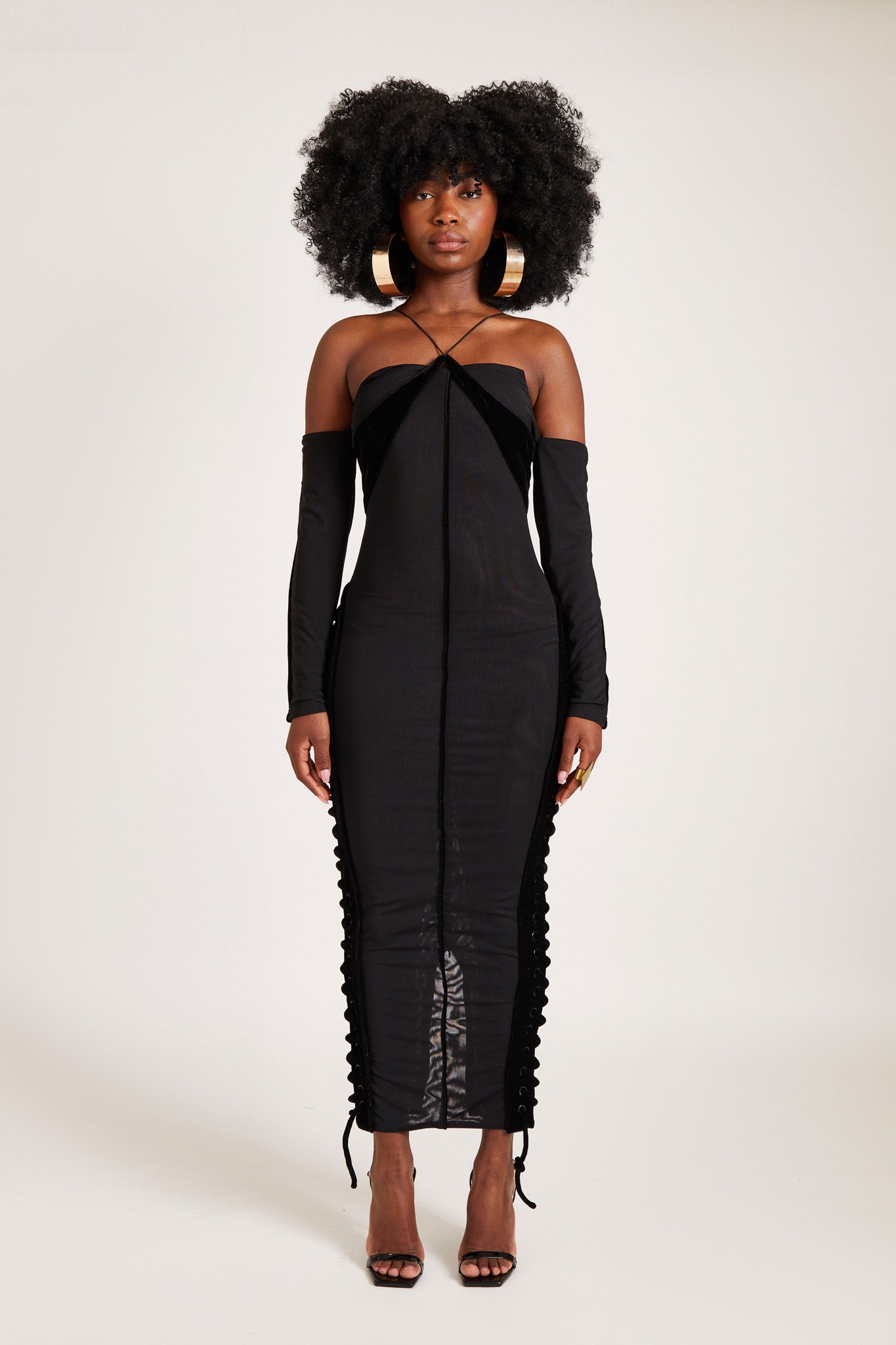 Velvet Mesh Maxi - Panther