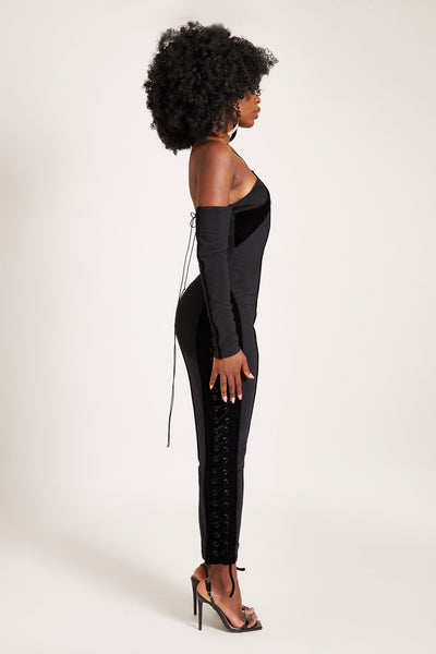 Velvet Mesh Maxi - Panther