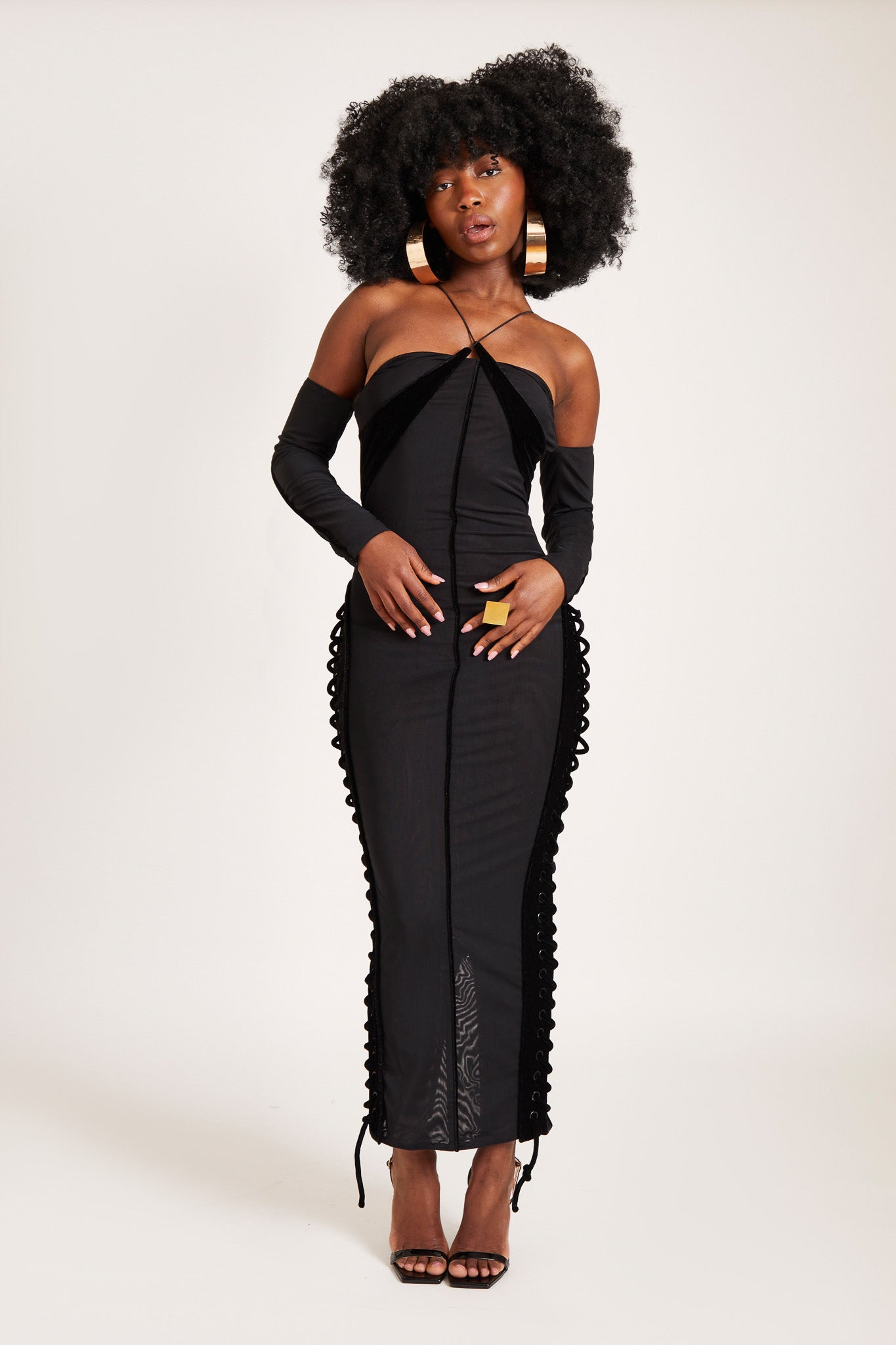 Velvet Mesh Maxi - Panther