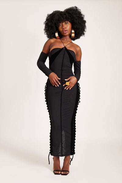 Velvet Mesh Maxi - Panther