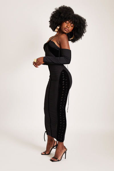 Velvet Mesh Maxi - Panther