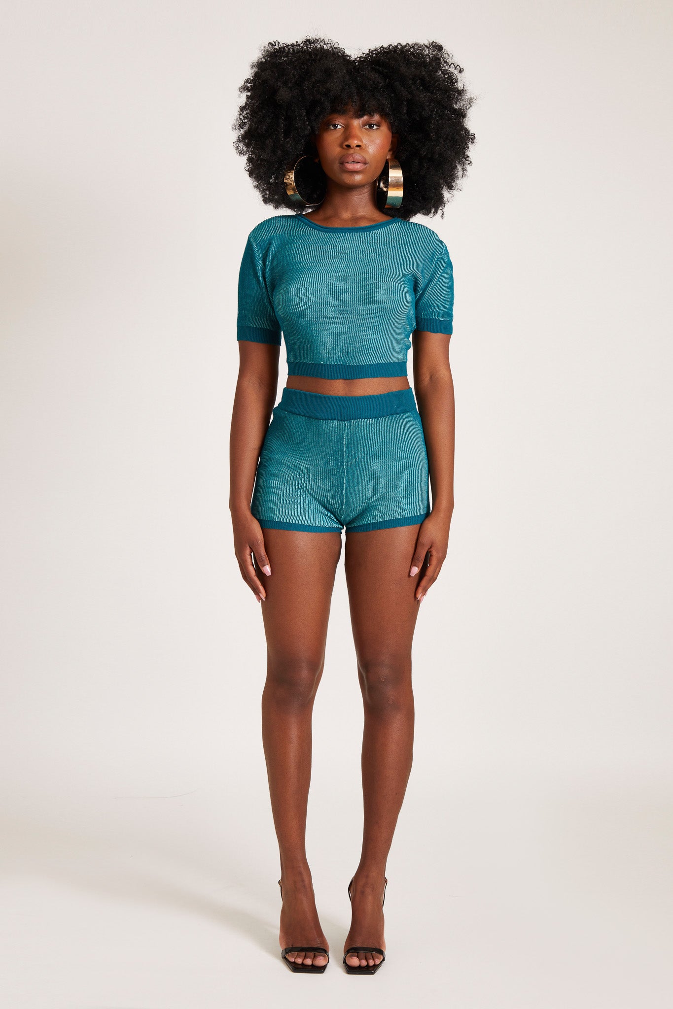 Jacquard Knit Shorts - Deep Ocean