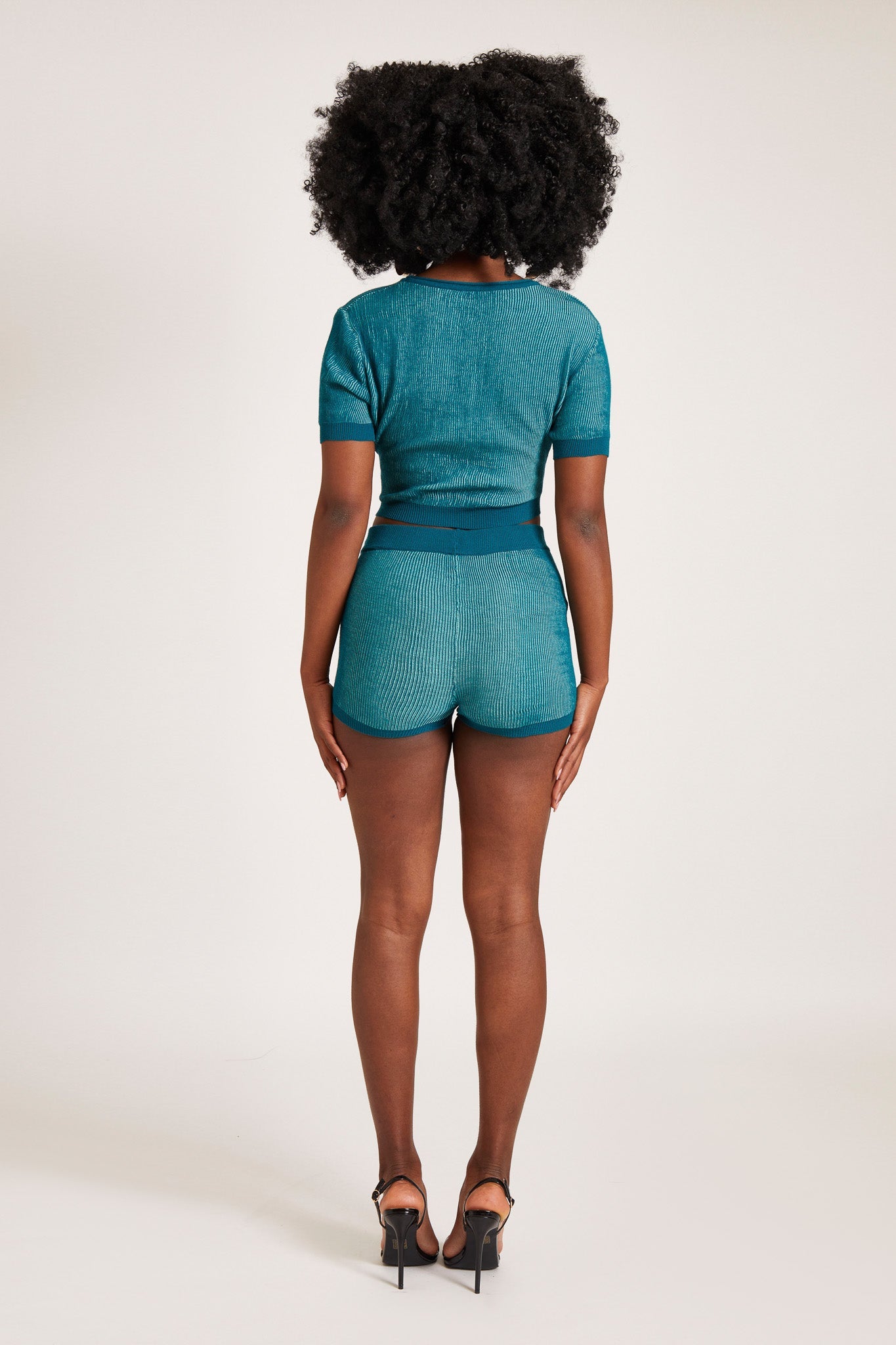 Jacquard Knit Tee - Deep Ocean