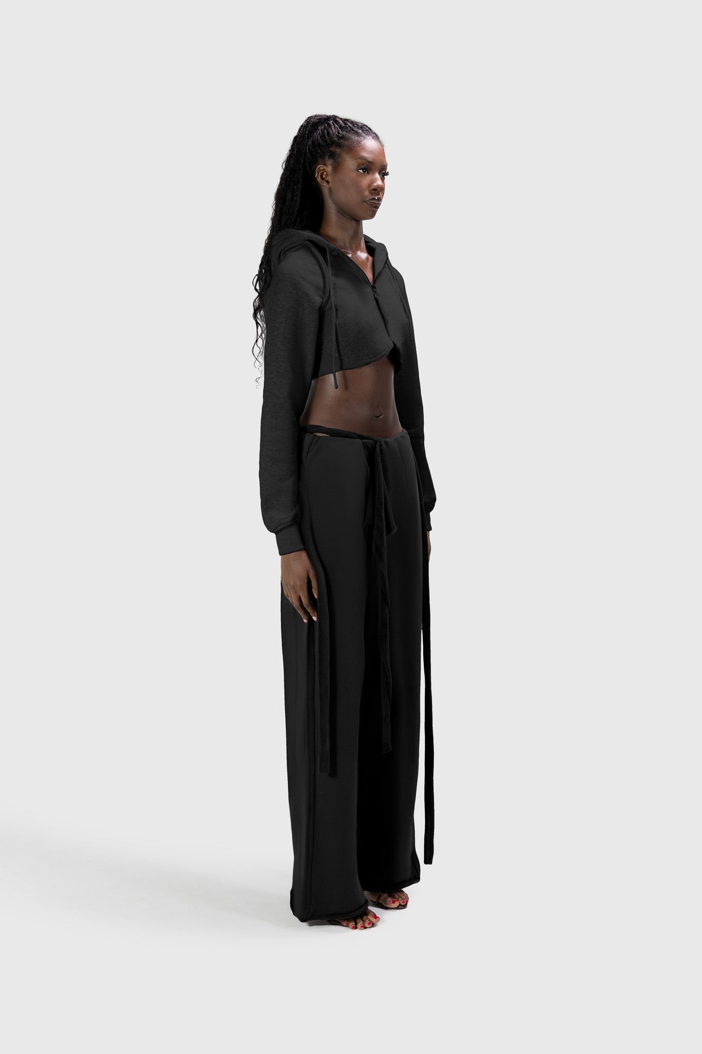 Curve Cropped Hoodie - Black – BBXBRAND