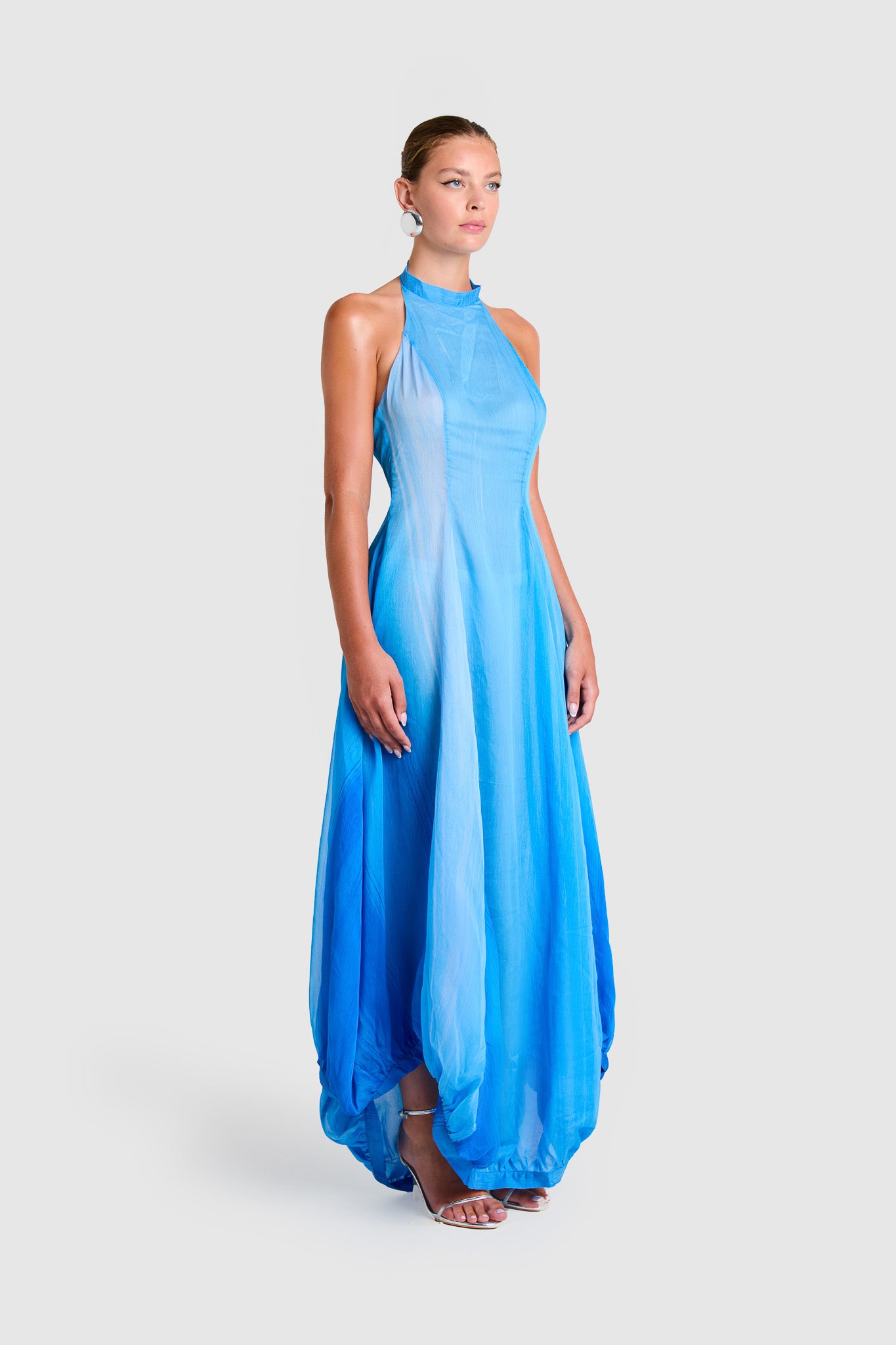 Chiffon Balloon Maxi - Sky Print – BBXBRAND