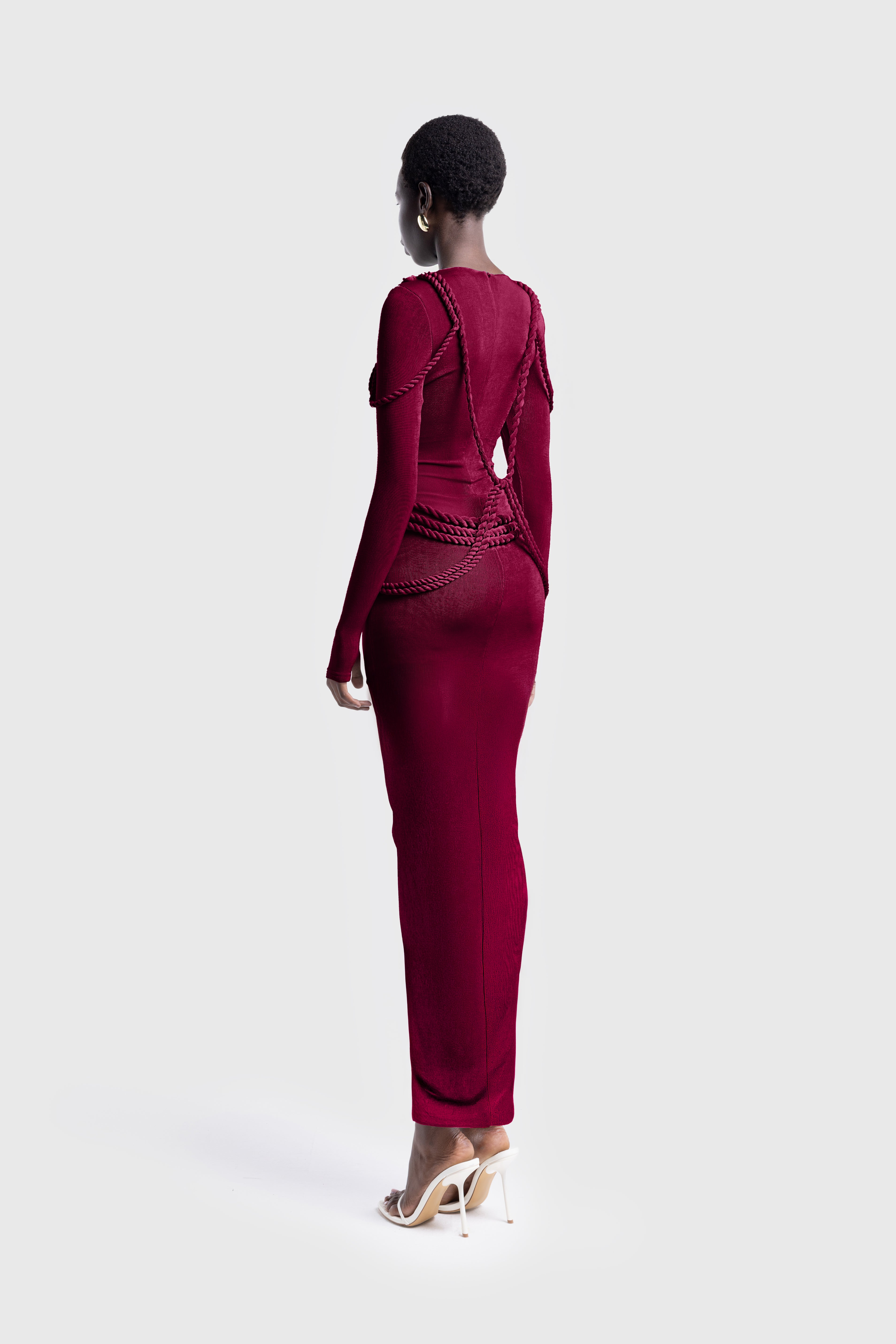 Twisted Body Chain Maxi - Deep Cherry