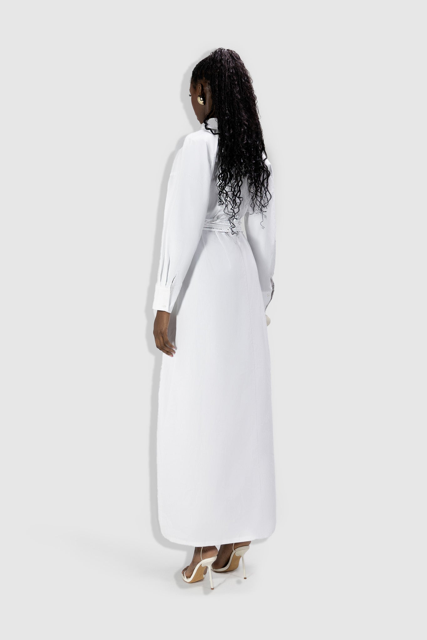 Corset Maxi Shirt - White